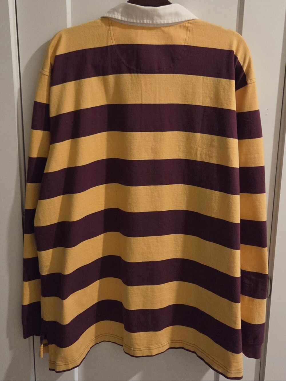 NWOT LL Bean Rugby Jersey - Wedding Crashers Maroon Gold Stripe - Size XXL Tall - Picture 6 of 8